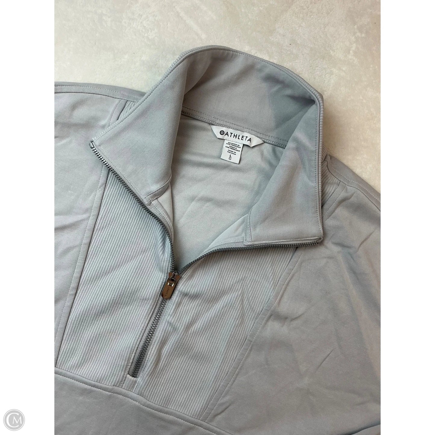 Athletic Jacket By Athleta In Grey, Size: L