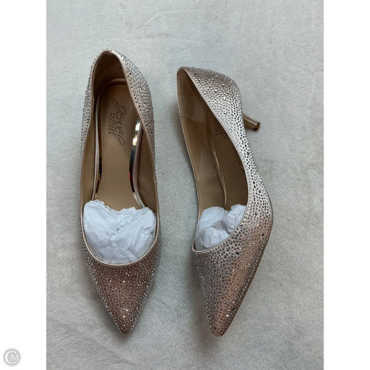Shoes Heels Kitten By Badgley Mischka In Silver & Tan, Size: 9