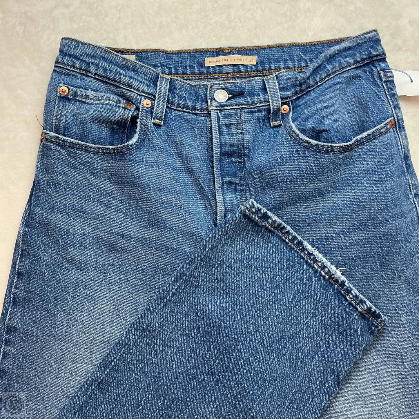 Jeans Boot Cut By Levis In Blue Denim, Size: 8