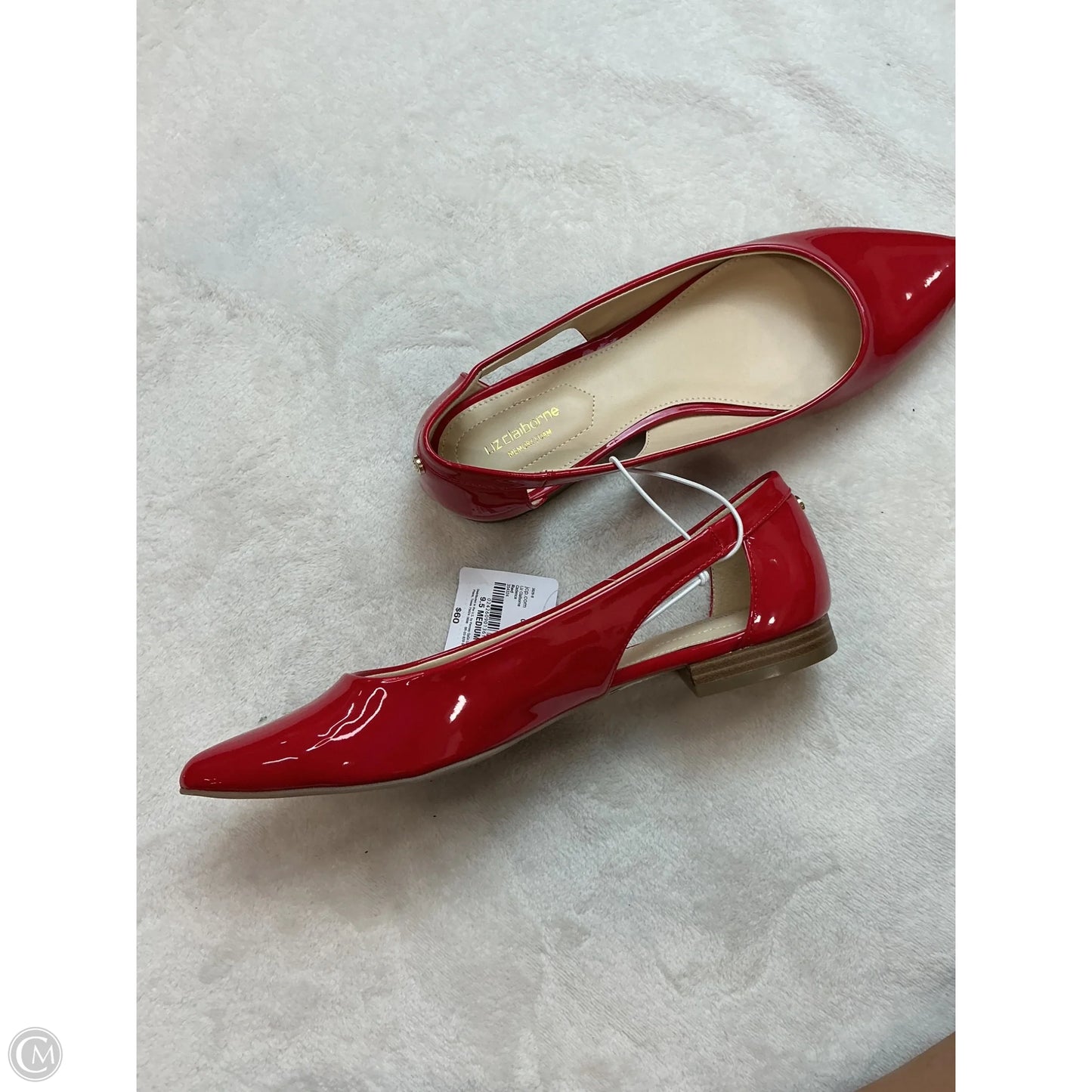 Shoes Flats By Liz Claiborne In Red, Size: 9.5
