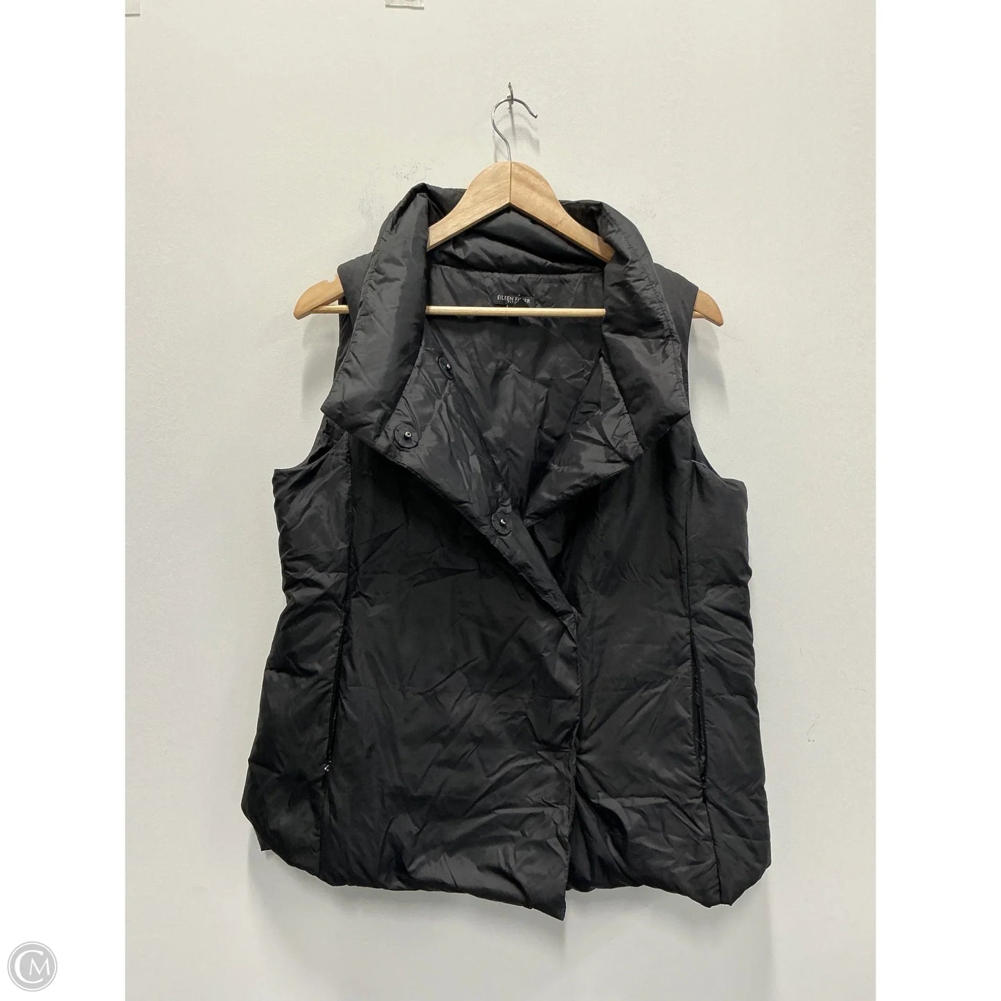Vest Puffer & Quilted By Eileen Fisher In Black, Size: Mp