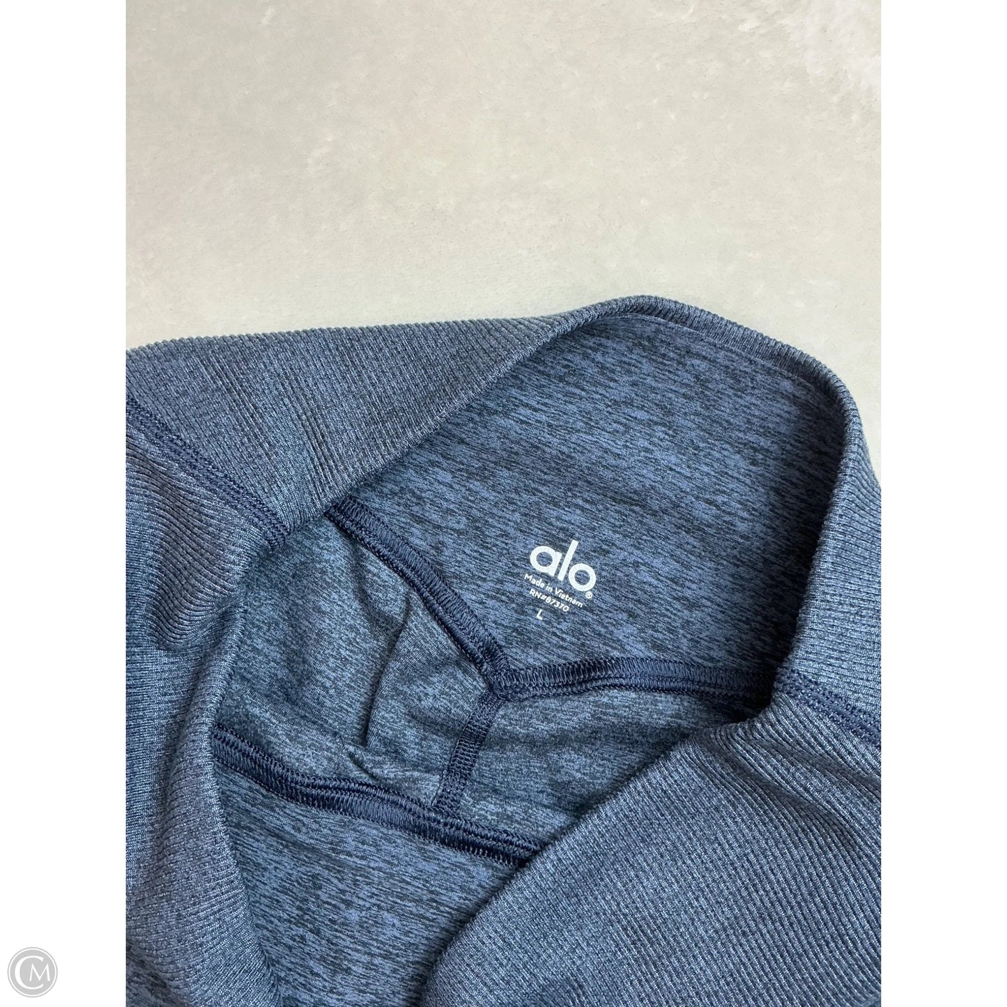 Athletic Leggings By Alo In Blue, Size: L