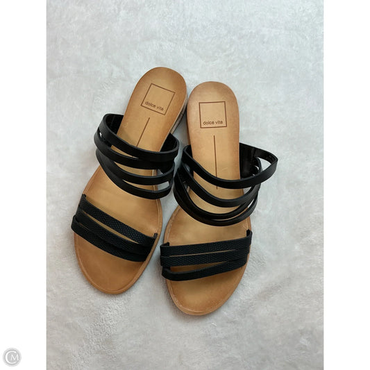 Sandals Flats By Dolce Vita In Black & Brown, Size: 8