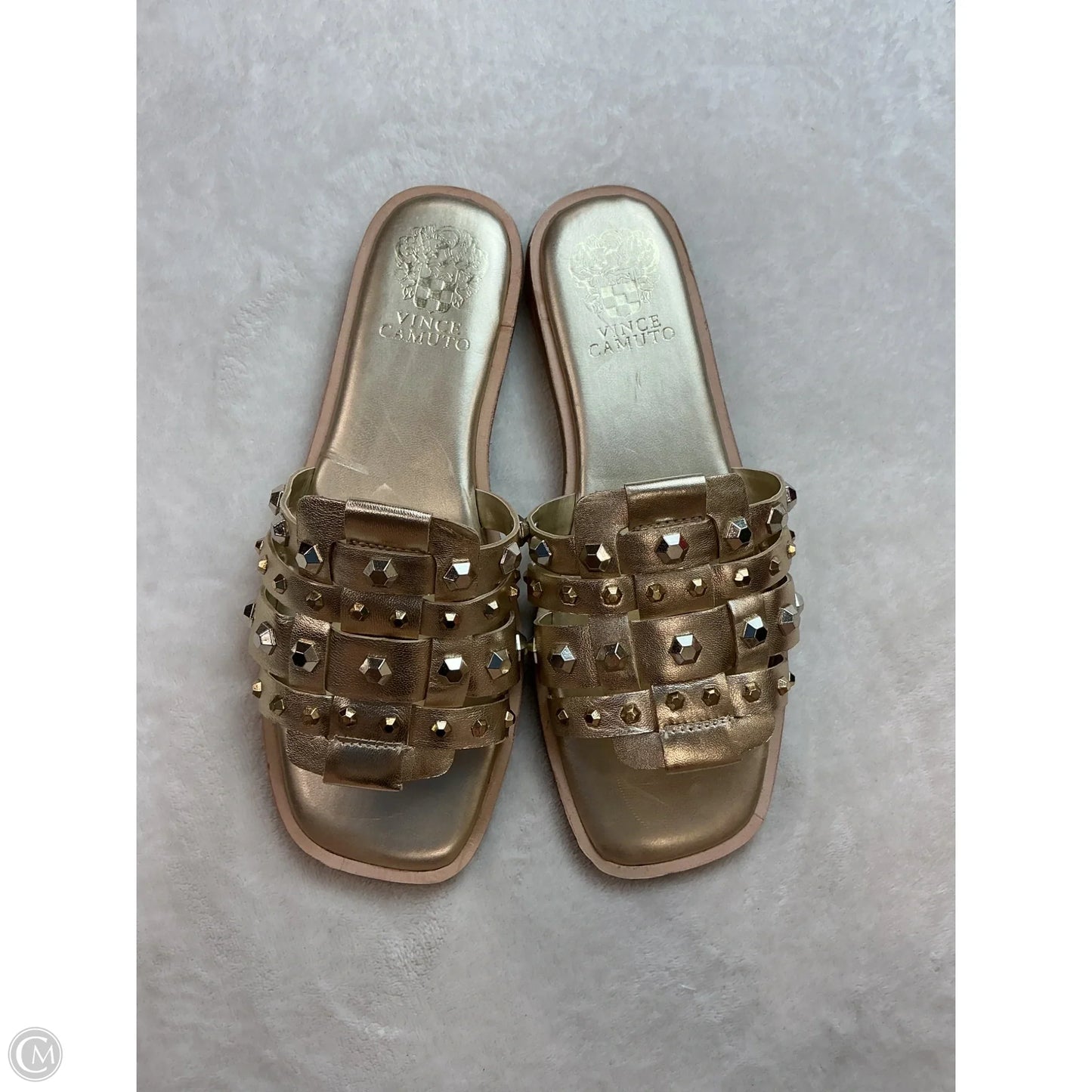 Sandals Flats By Vince Camuto In Gold, Size: 8