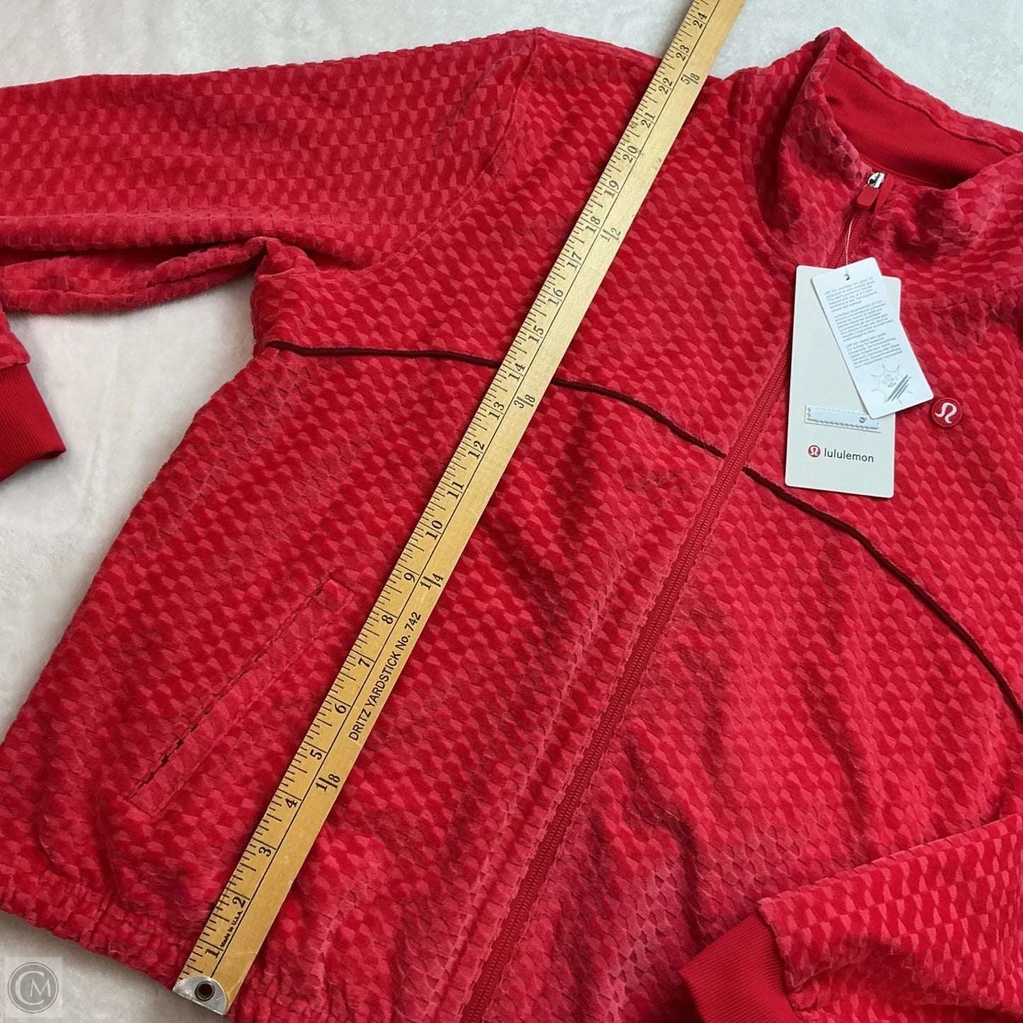 Athletic Jacket By Lululemon In Red, Size: L