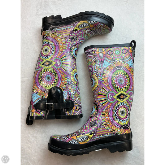 Boots Rain By Clothes Mentor In Multi-colored, Size: 7