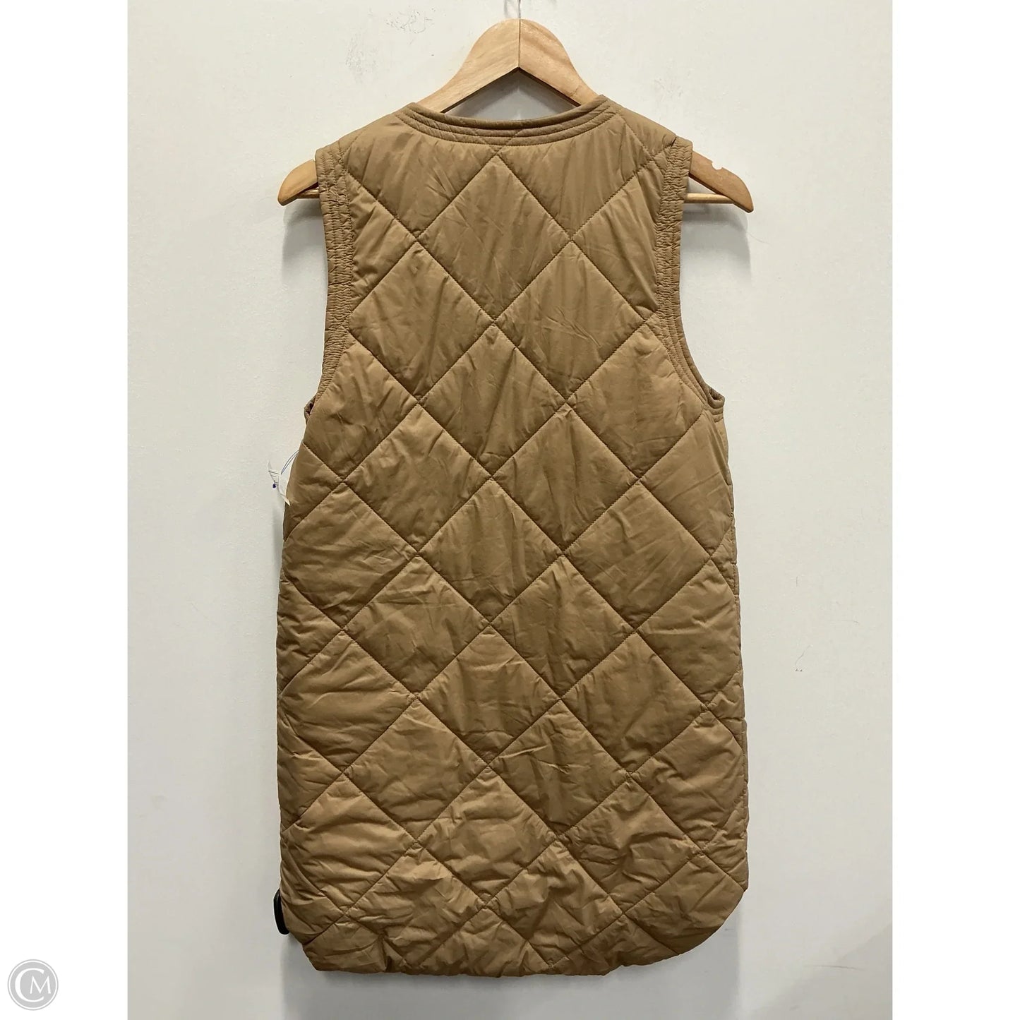 Vest Puffer & Quilted By Paper Crane In Tan, Size: S