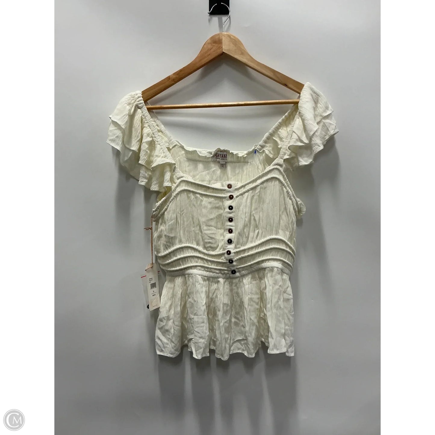 Top Sleeveless By Shyanne In White, Size: Xl
