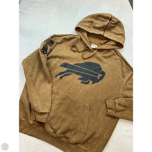 Sweatshirt Hoodie By Nfl In Tan, Size: M