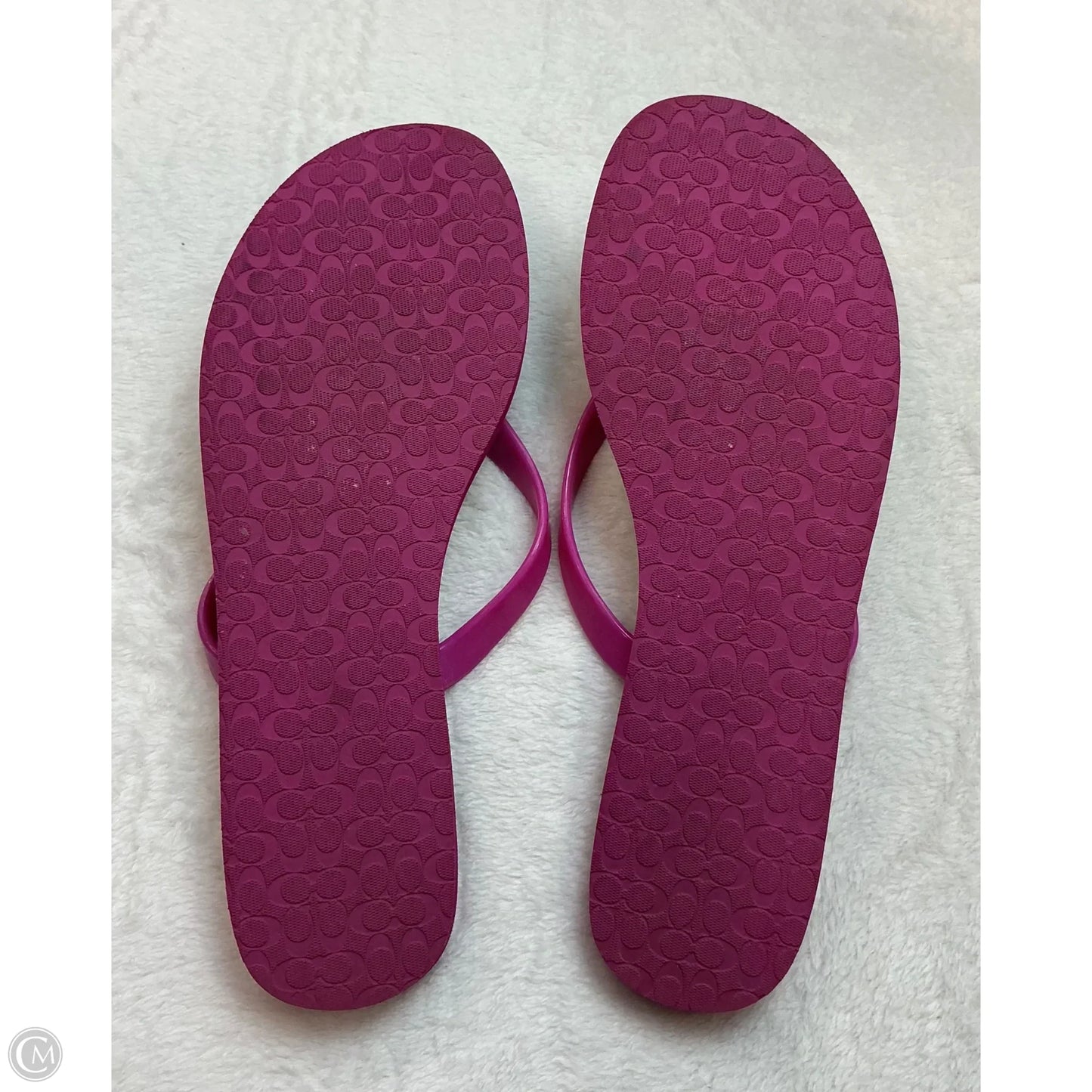 Sandals Designer By Coach In Pink & Tan, Size: 8