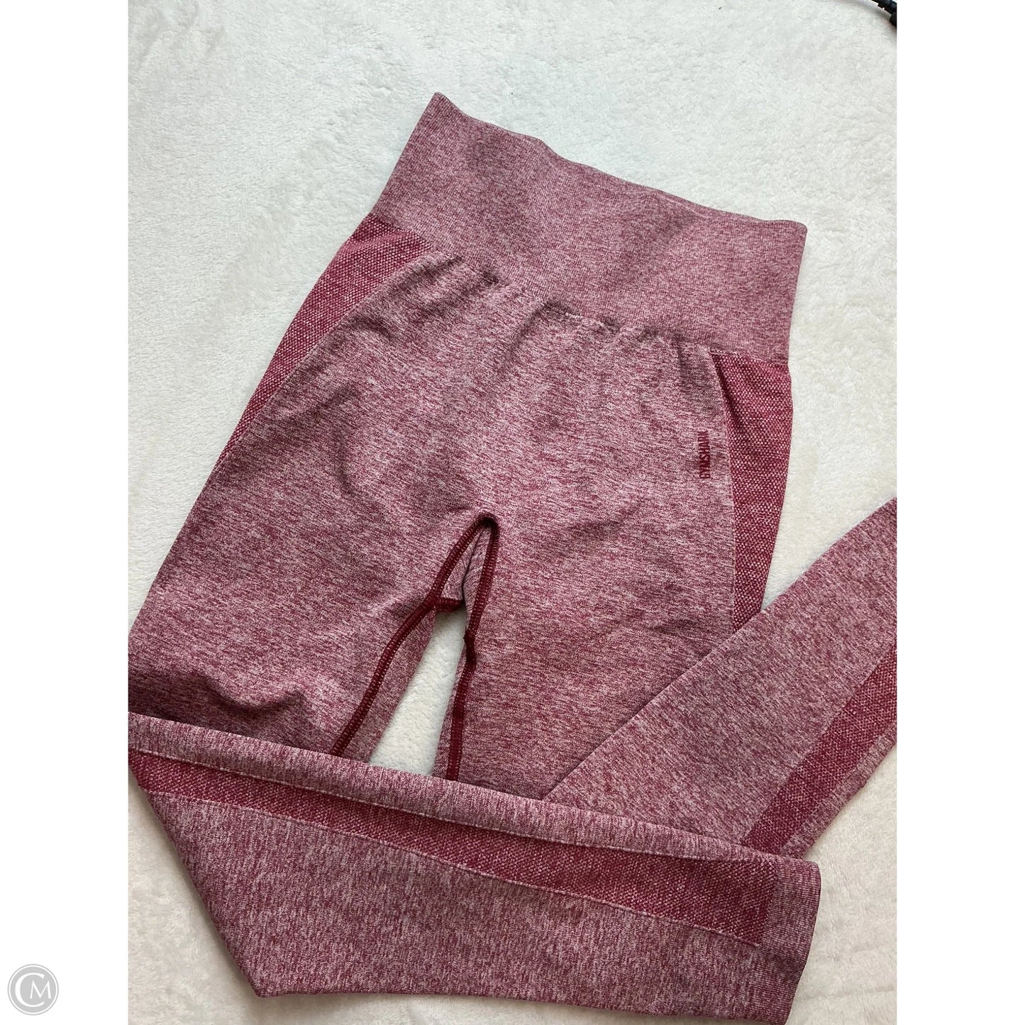 Athletic Leggings By Gym Shark In Maroon, Size: S