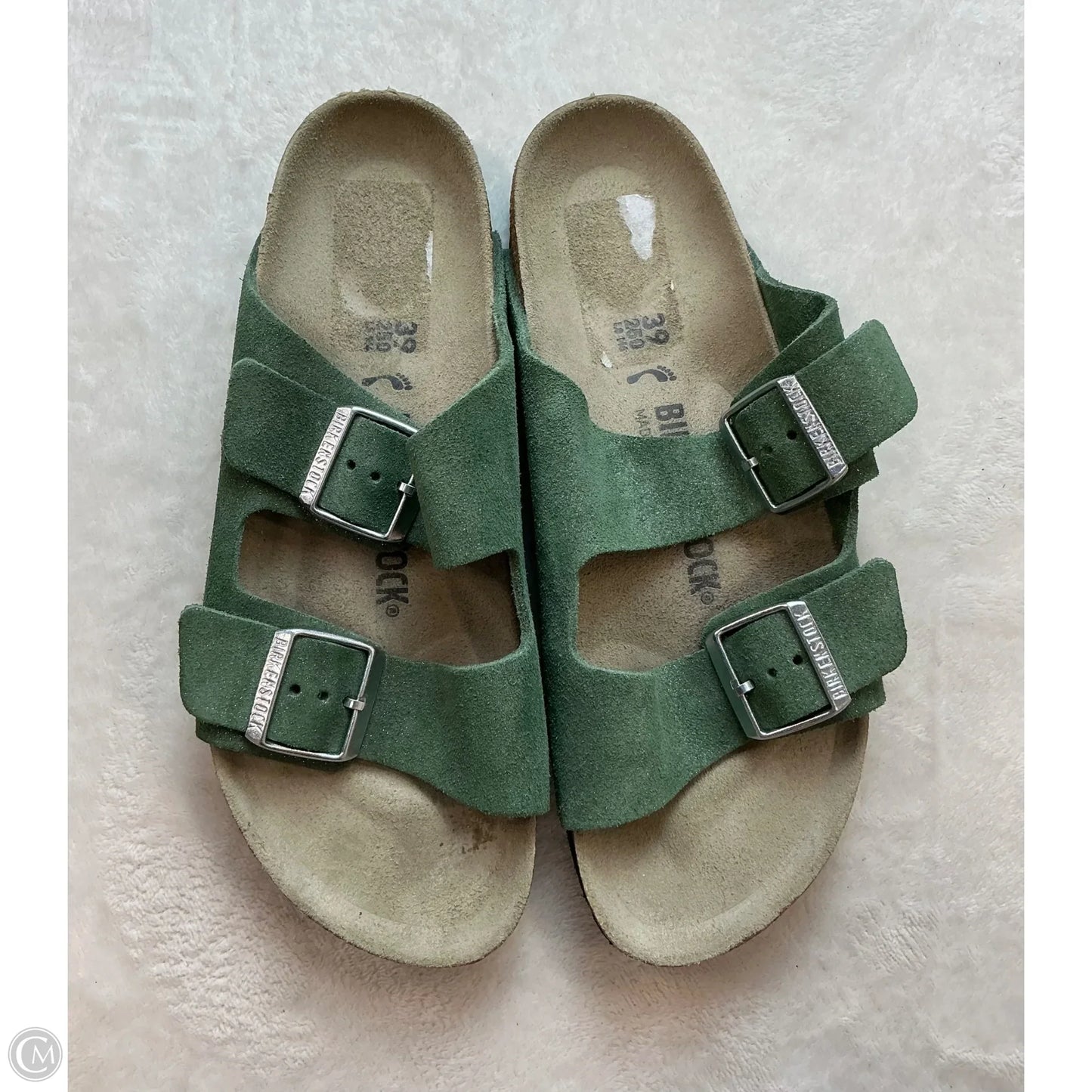 Sandals Flats By Birkenstock In Green, Size: 9