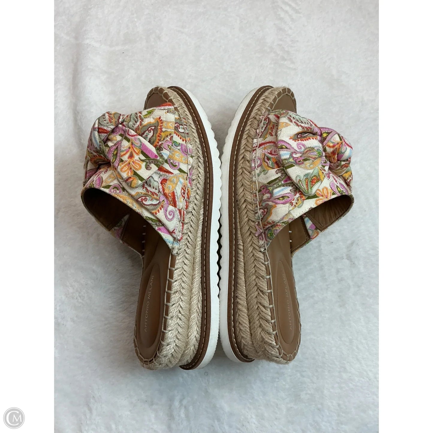 Sandals Heels Platform By Adrienne Vittadini In Paisley Print, Size: 7.5