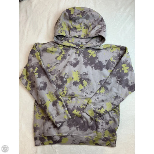 Sweatshirt Hoodie By Clothes Mentor In Green & Purple, Size: L