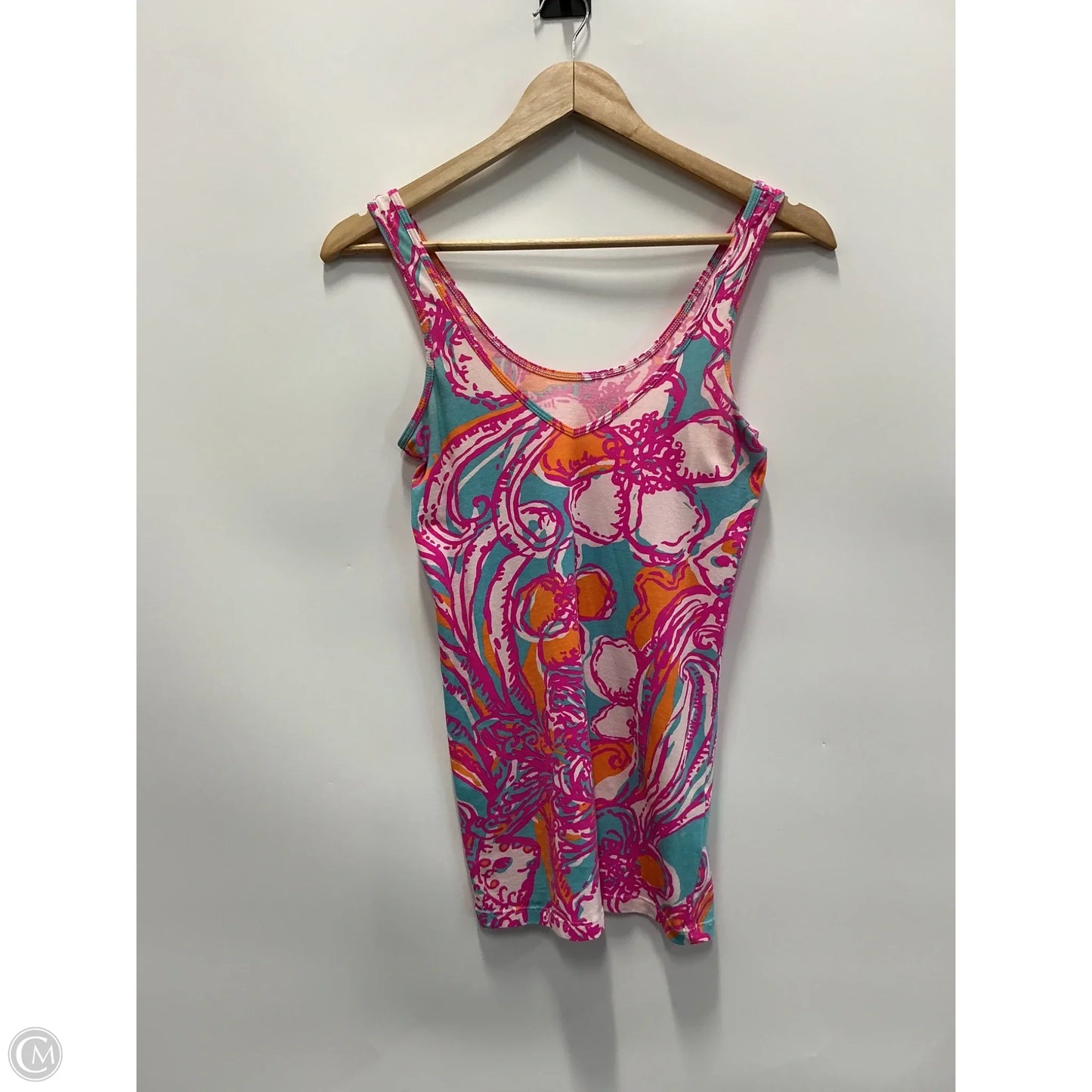 Tank Top Designer By Lilly Pulitzer In Orange & Pink, Size: Xs