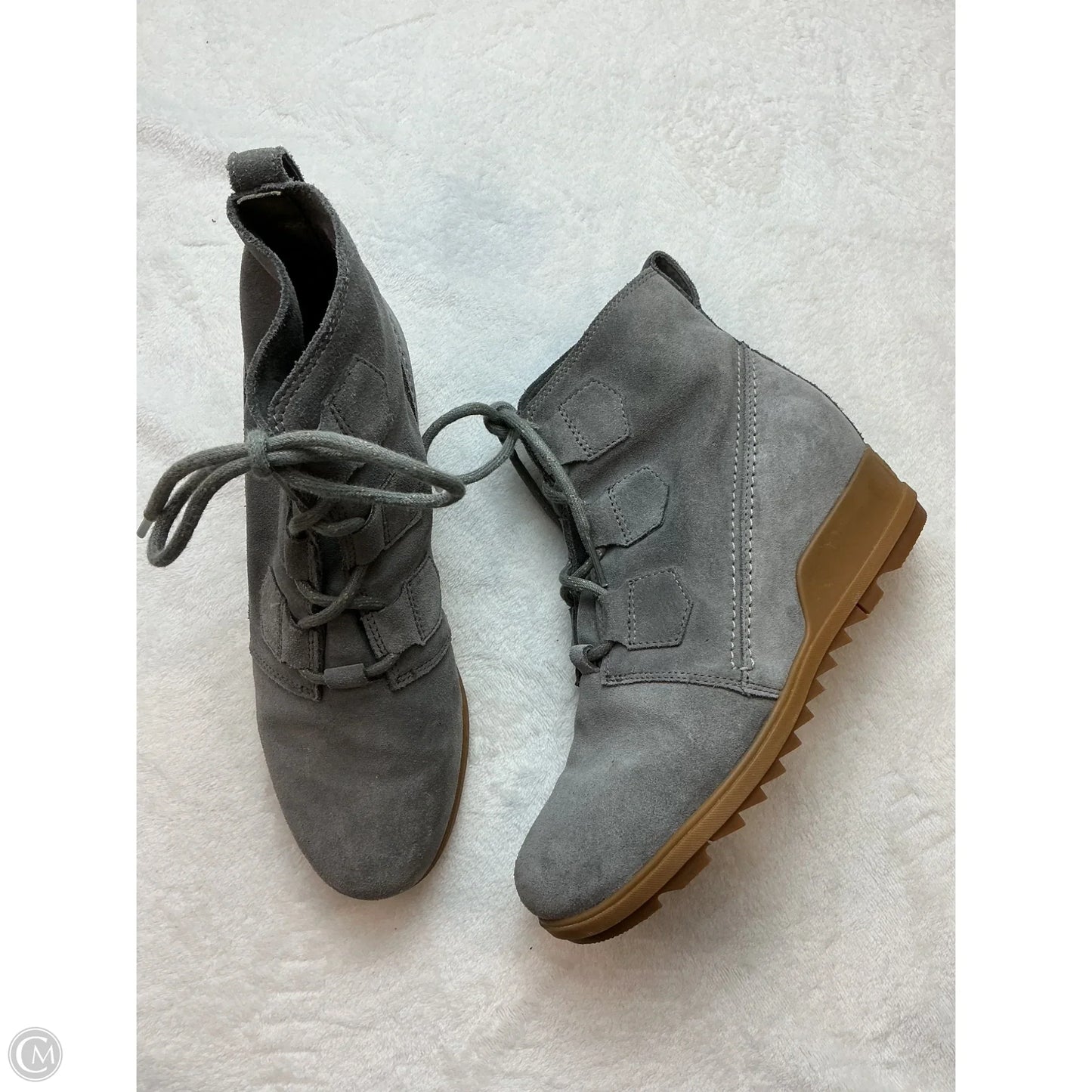 Boots Ankle Heels By Sorel In Grey, Size: 9