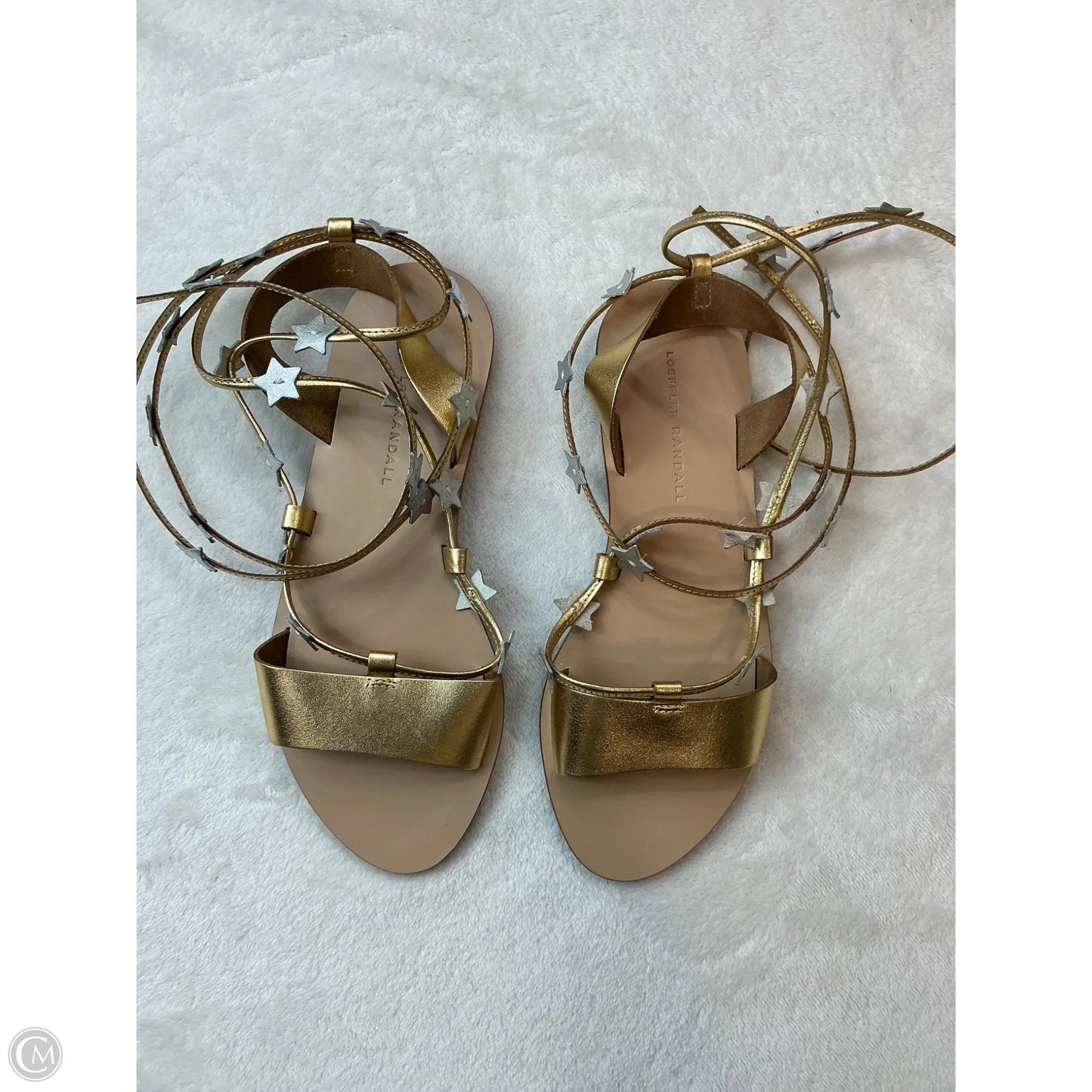 Sandals Flats By Loeffler Randall In Gold & Silver, Size: 7.5