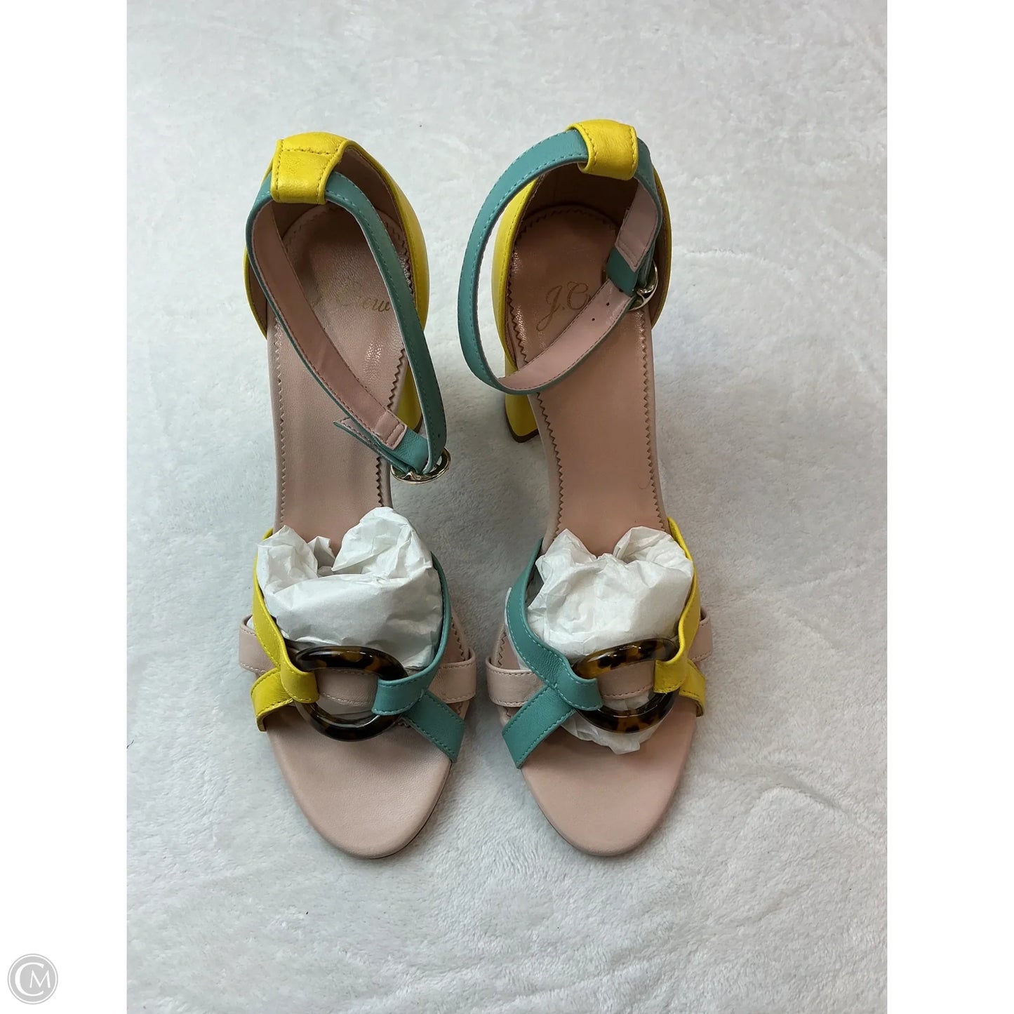 Shoes Heels Block By J. Crew In Yellow, Size: 8
