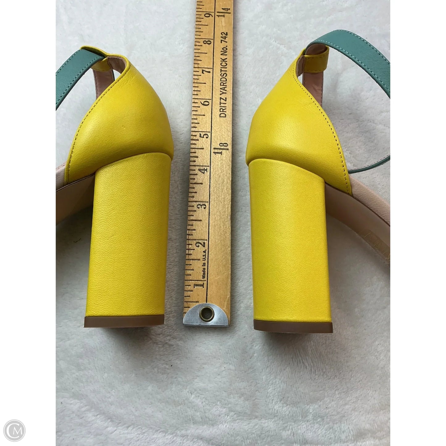 Shoes Heels Block By J. Crew In Yellow, Size: 8