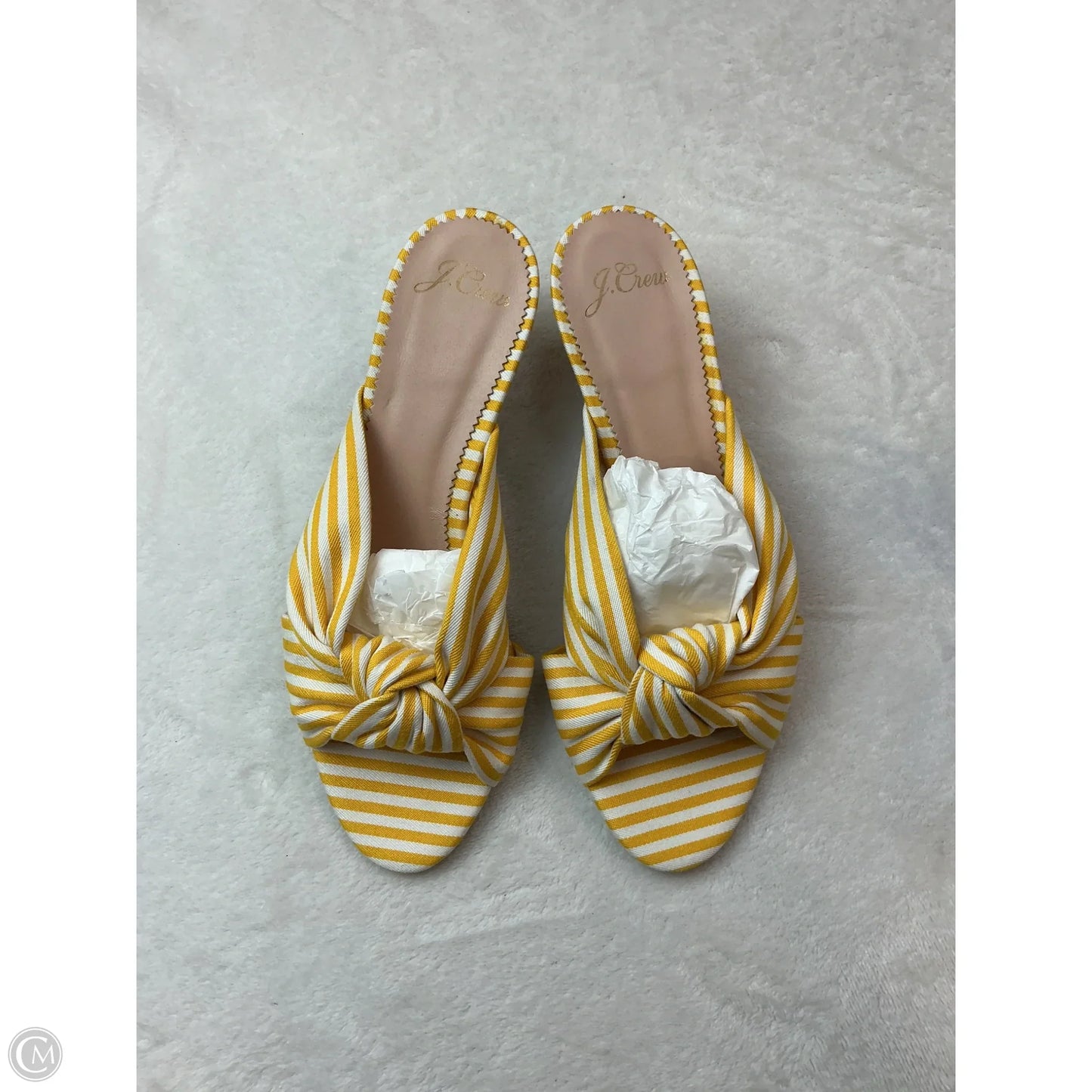 Sandals Heels Kitten By J. Crew In Yellow, Size: 7