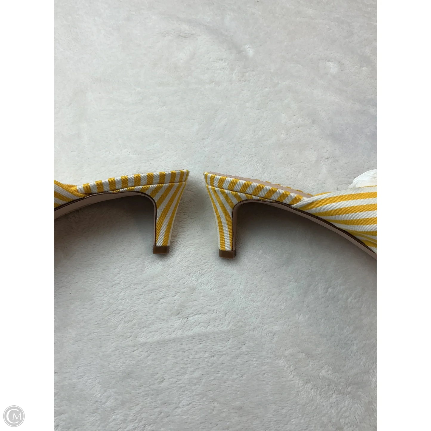 Sandals Heels Kitten By J. Crew In Yellow, Size: 7