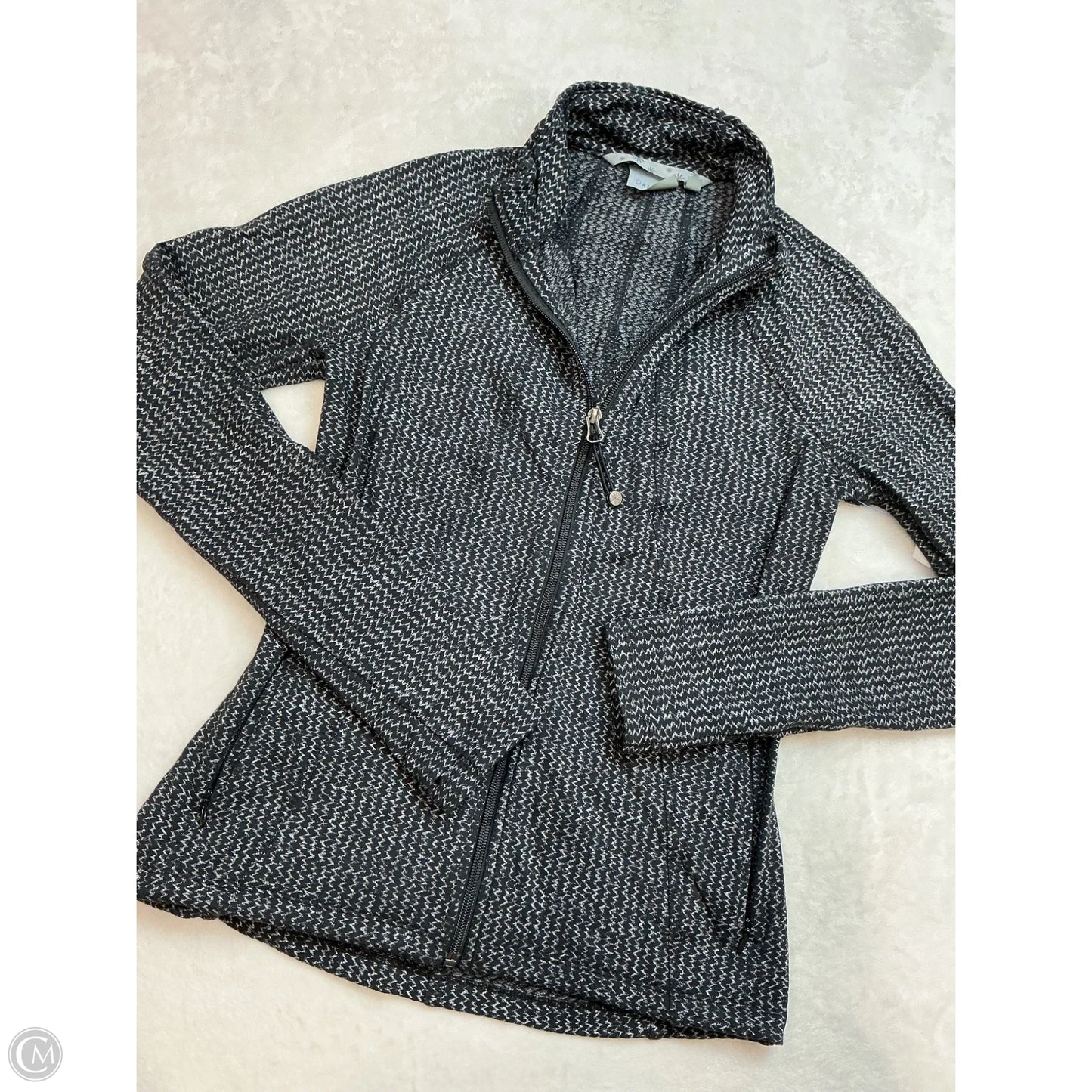 Athletic Jacket By Athleta In Black & Grey, Size: S