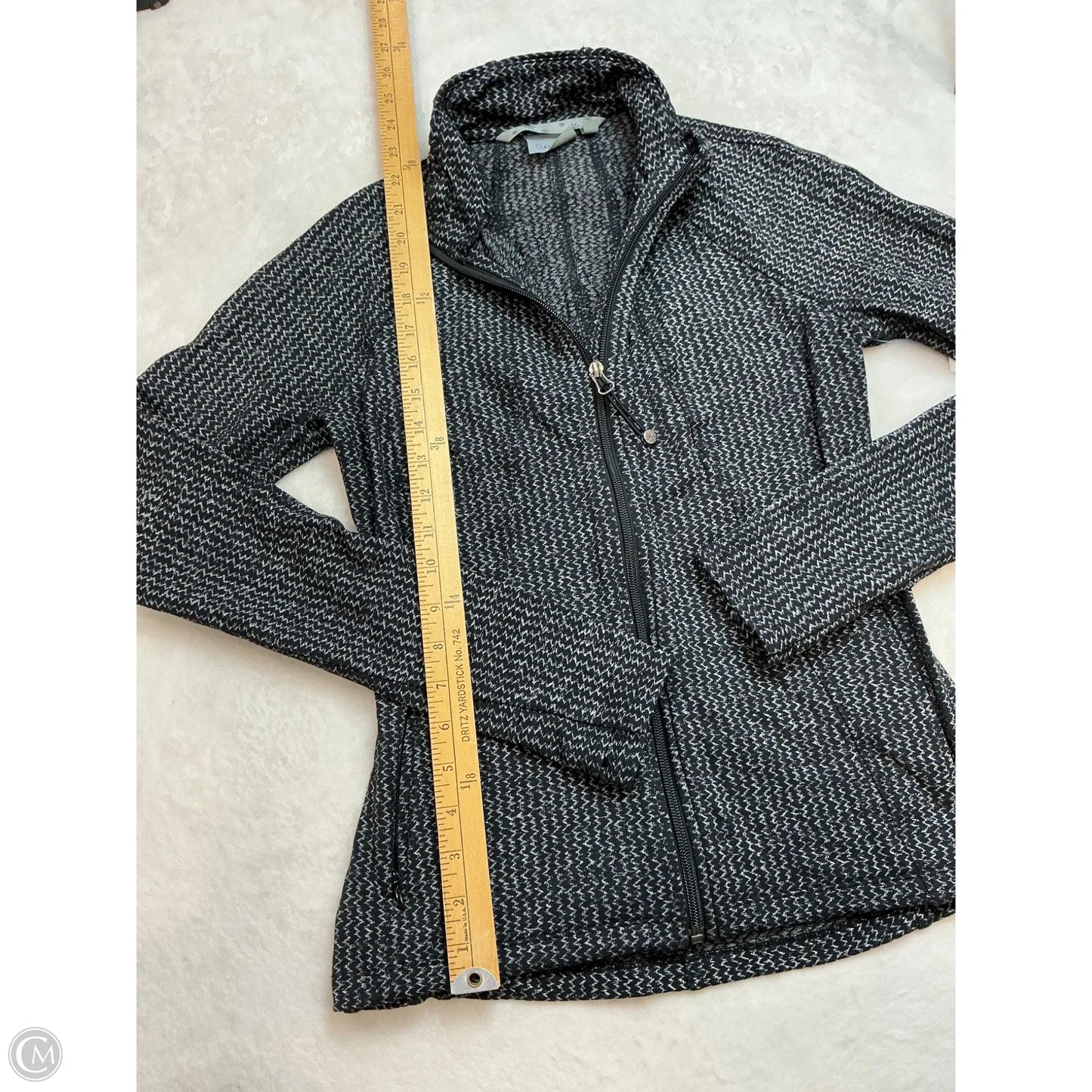 Athletic Jacket By Athleta In Black & Grey, Size: S
