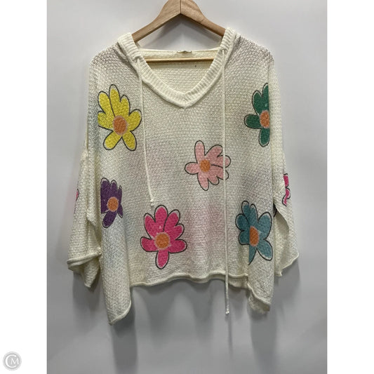 Top Long Sleeve By Pol In White, Size: L