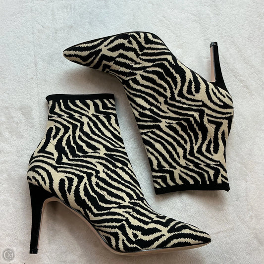 Boots Ankle Heels By Mia In Zebra Print, Size: 10