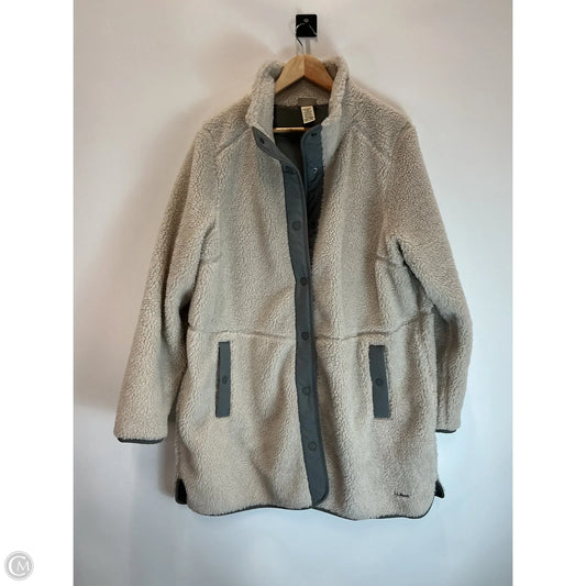 Coat Faux Fur & Sherpa By L.l. Bean In Grey, Size: 2x