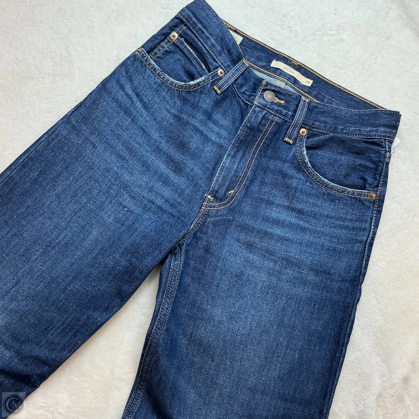 Jeans Straight By Levis In Blue Denim, Size: 2