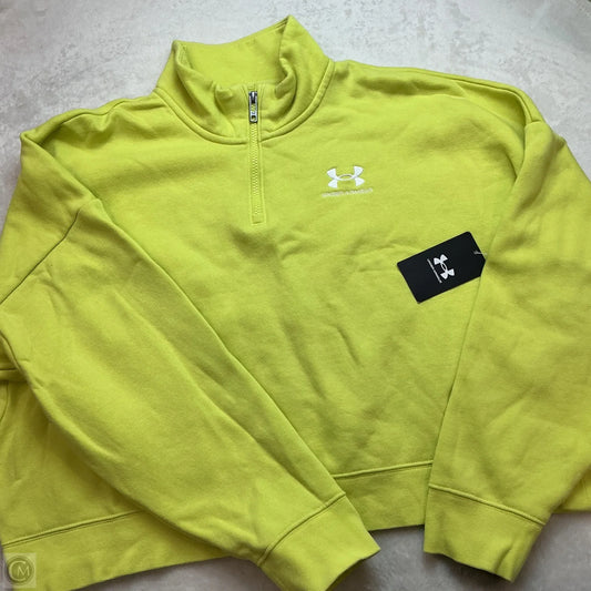 Athletic Sweatshirt Collar By Under Armour In Chartreuse, Size: L