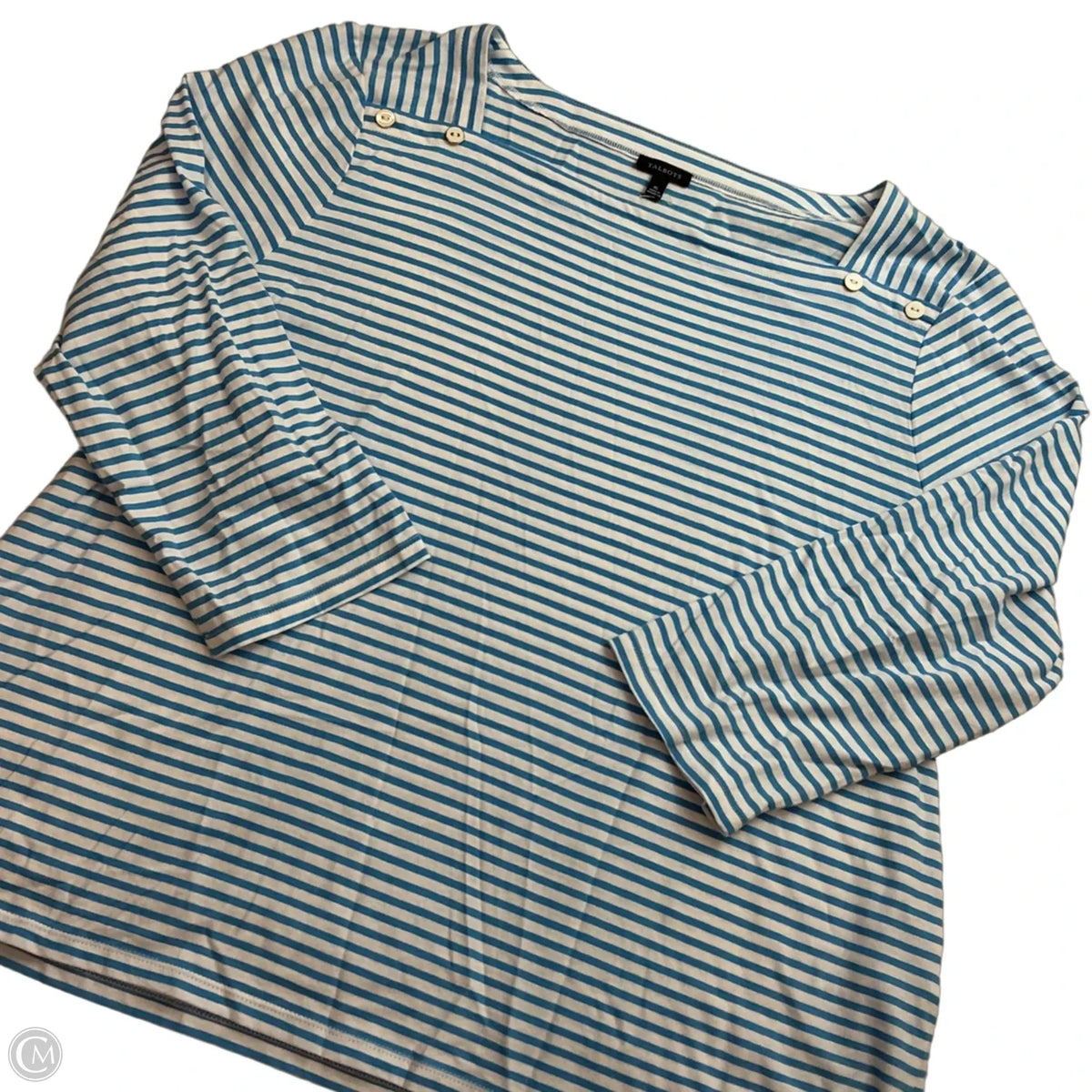 Top Long Sleeve Basic By Talbots In Striped Pattern, Size: Xl