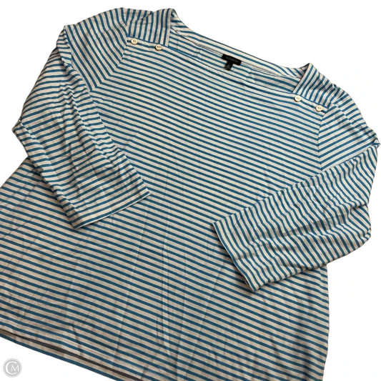 Top Long Sleeve Basic By Talbots In Striped Pattern, Size: Xl