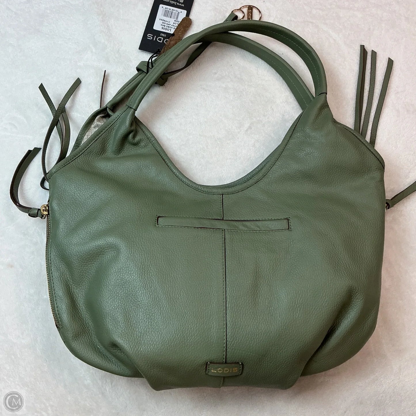 Handbag Leather By Lodis, Size: Large