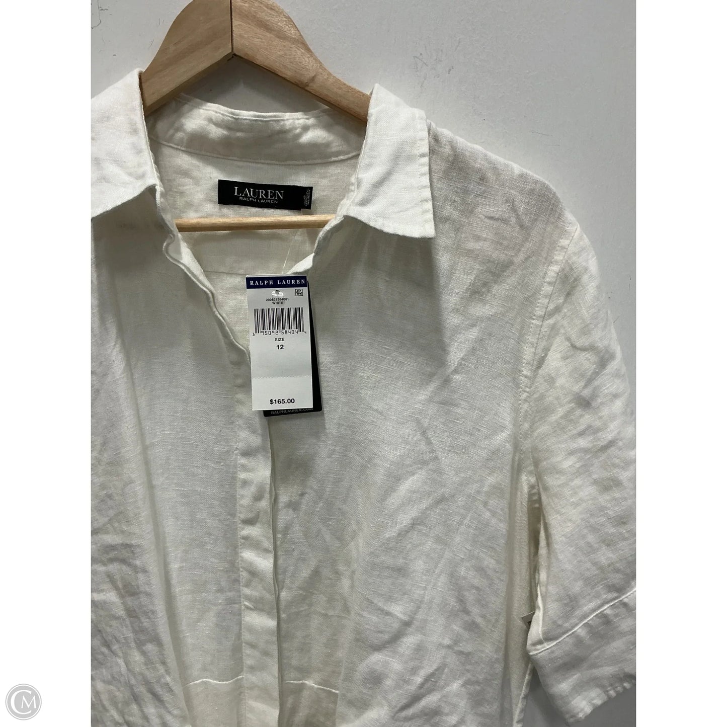 Dress Casual Short By Ralph Lauren Black Label In White, Size: L