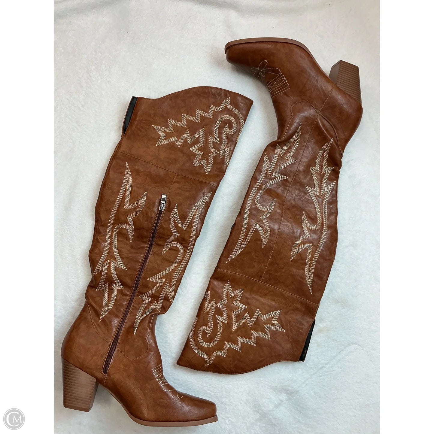 Boots Western By Clothes Mentor In Brown, Size: 10