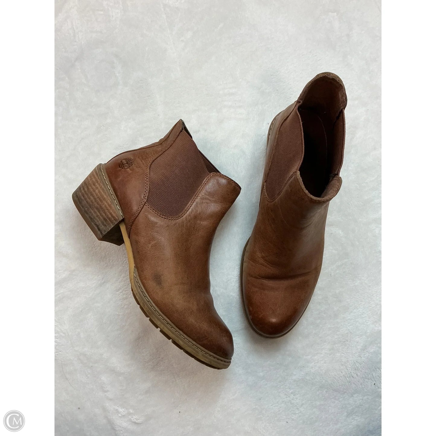 Boots Ankle Heels By Timberland In Brown, Size: 6.5