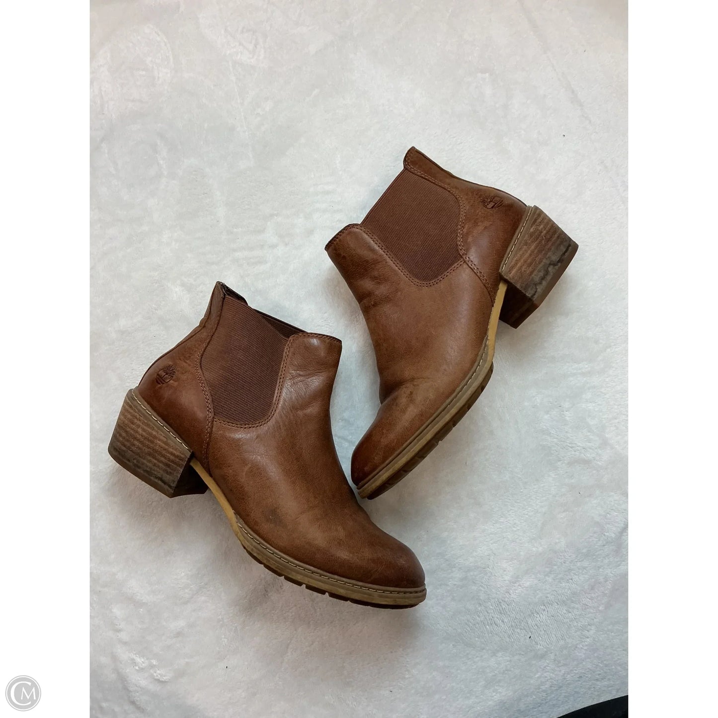 Boots Ankle Heels By Timberland In Brown, Size: 6.5