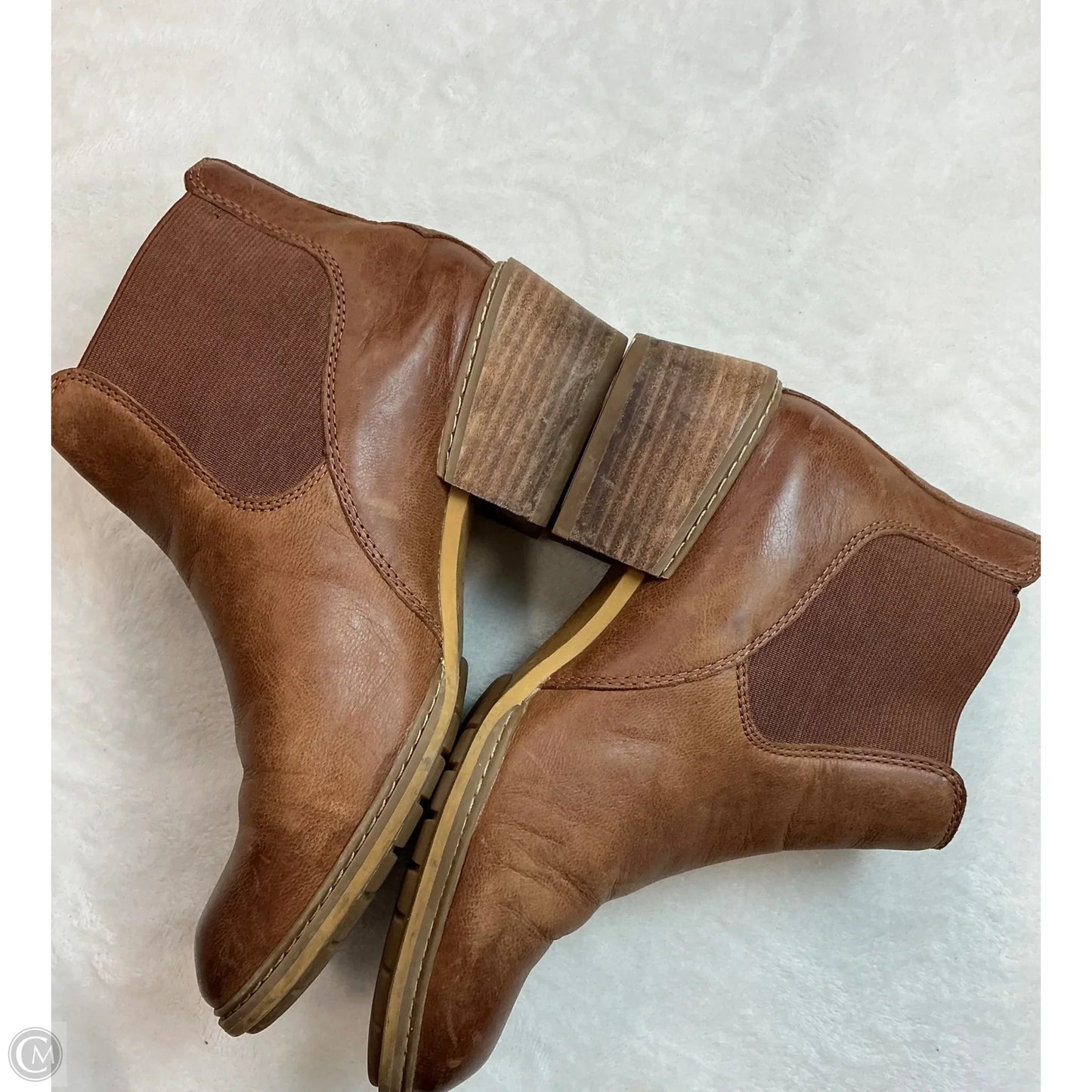Boots Ankle Heels By Timberland In Brown, Size: 6.5