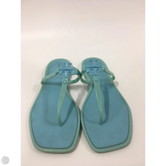 Sandals Flip Flops By Tory Burch In Teal, Size: 9