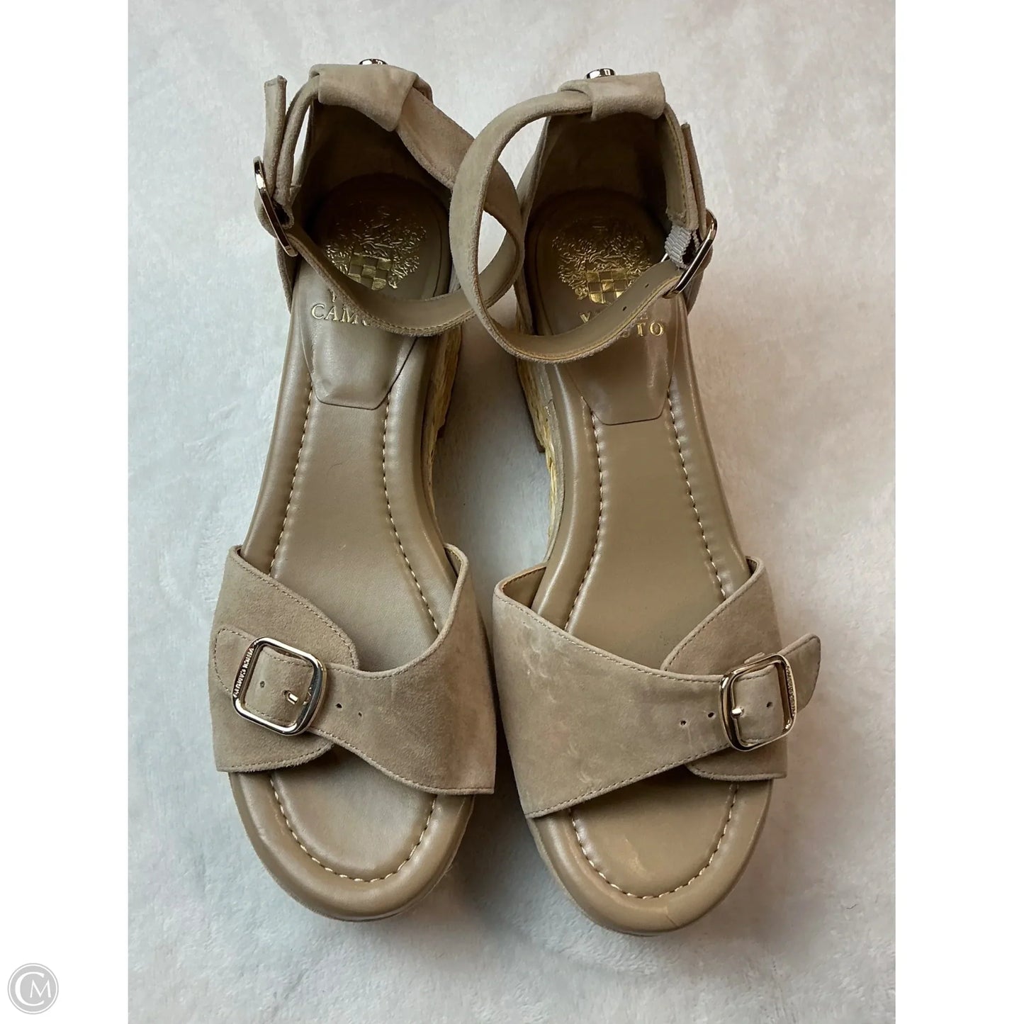 Sandals Heels Block By Vince Camuto In Cream, Size: 8.5