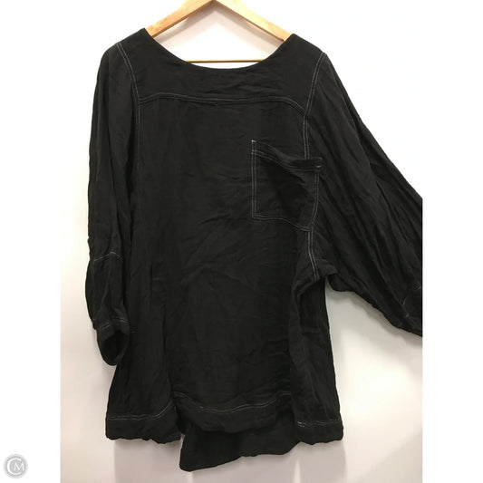 Tunic Long Sleeve By Free People In Black, Size: L
