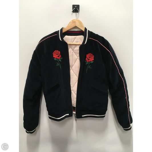 Jacket Designer By Sandro In Blue & Pink, Size: S