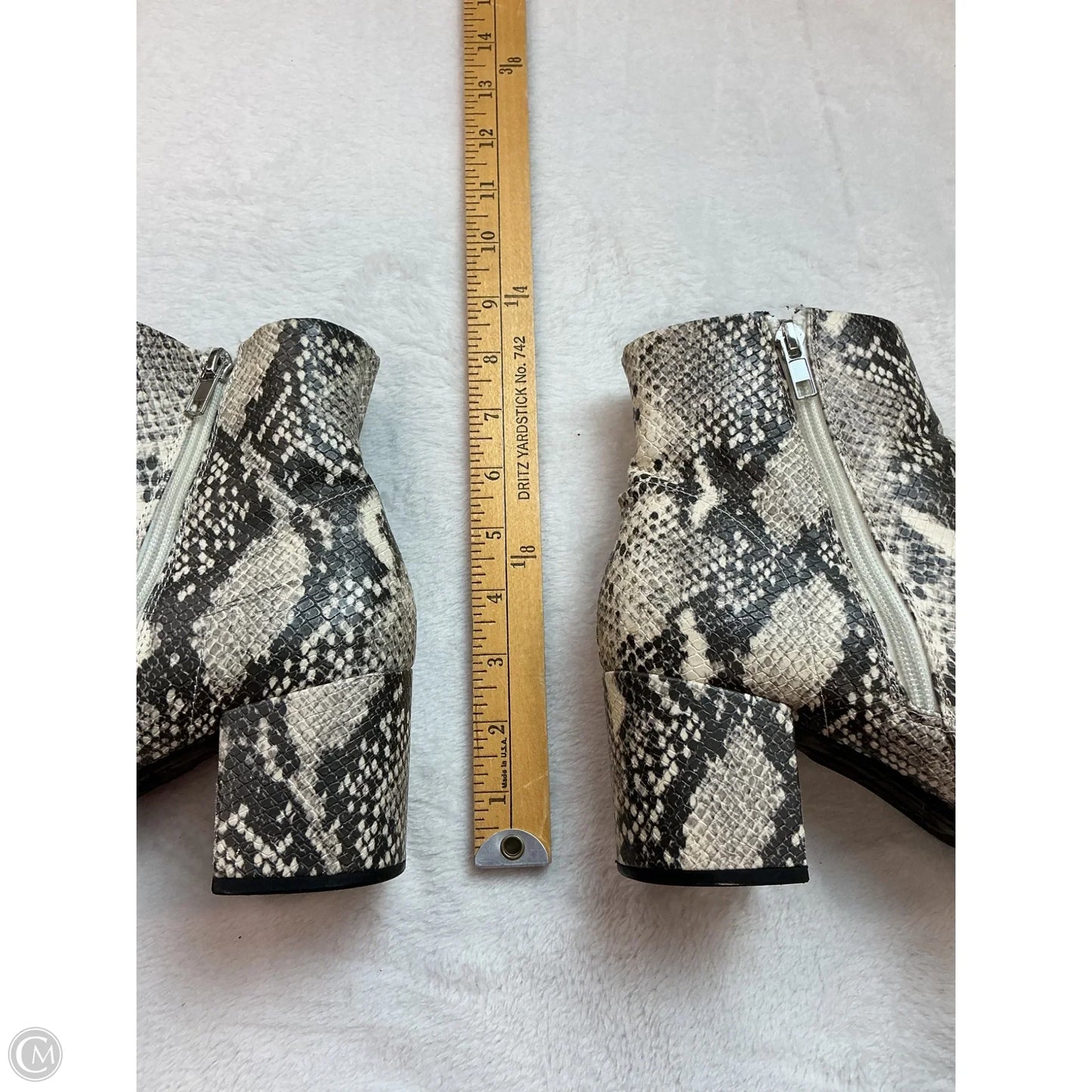 Boots Ankle Heels By Madden Girl In Snakeskin Print, Size: 10