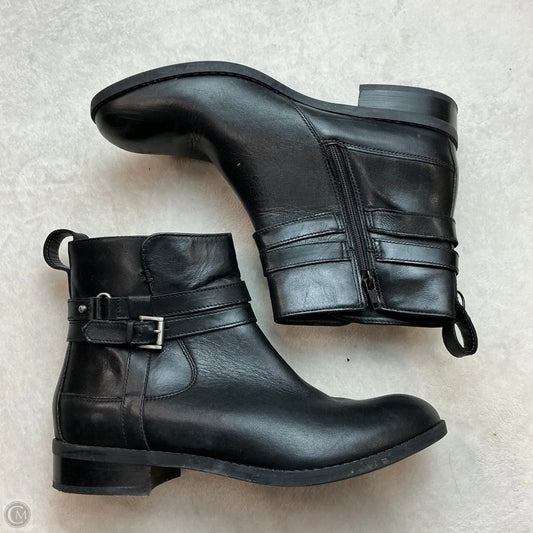 Boots Ankle Flats By Clarks In Black, Size: 7