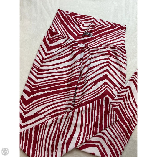 Athletic Leggings By Clothes Mentor In Red & White, Size: L