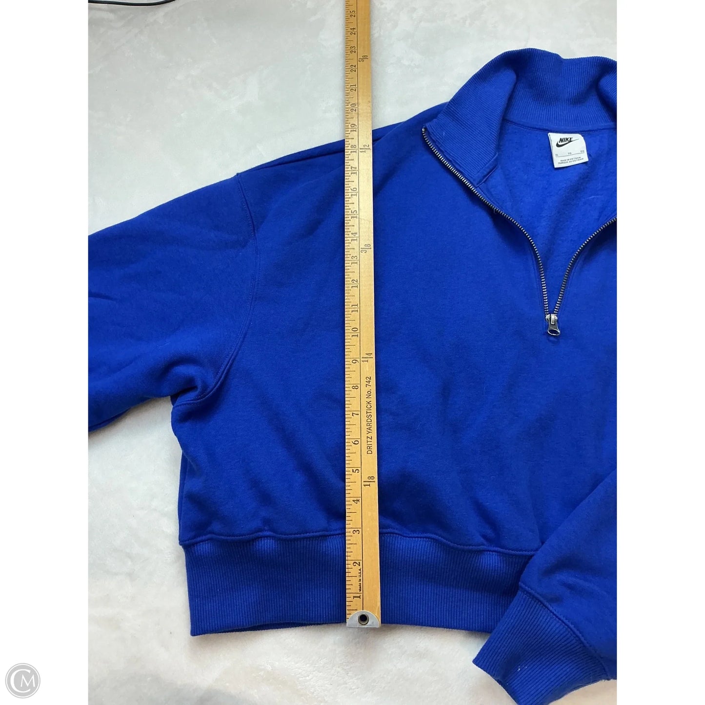 Athletic Sweatshirt Collar By Nike In Blue, Size: Xl