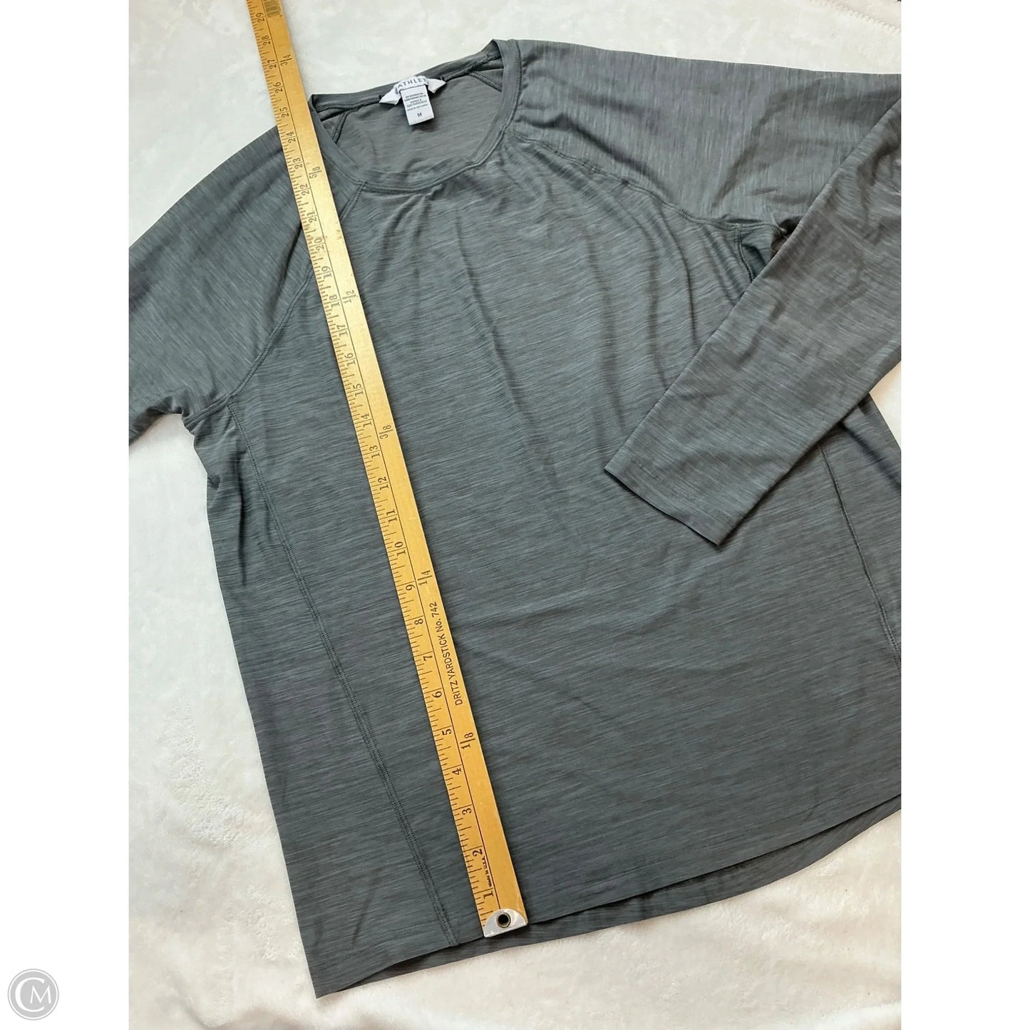 Athletic Top Long Sleeve Crewneck By Athleta In Grey, Size: M