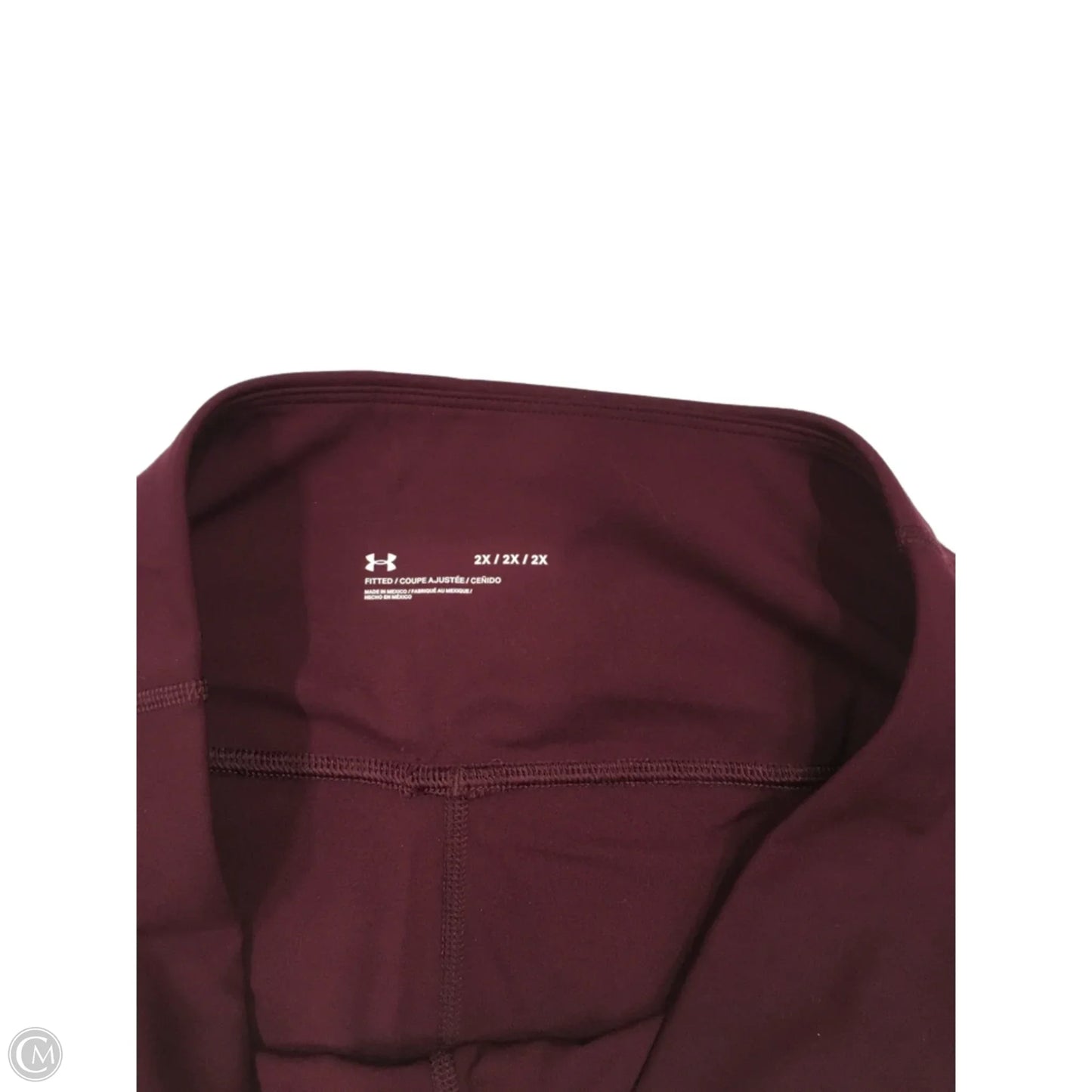 Athletic Leggings By Under Armour In Maroon, Size: 2x